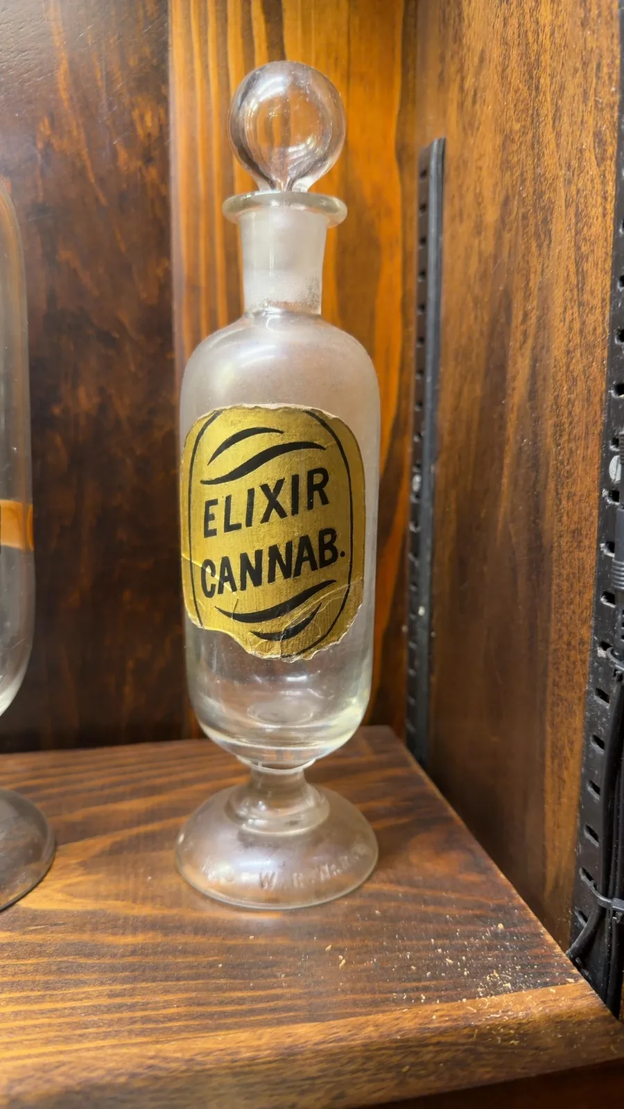 Apothecary Bottle for Elixir Cannab.