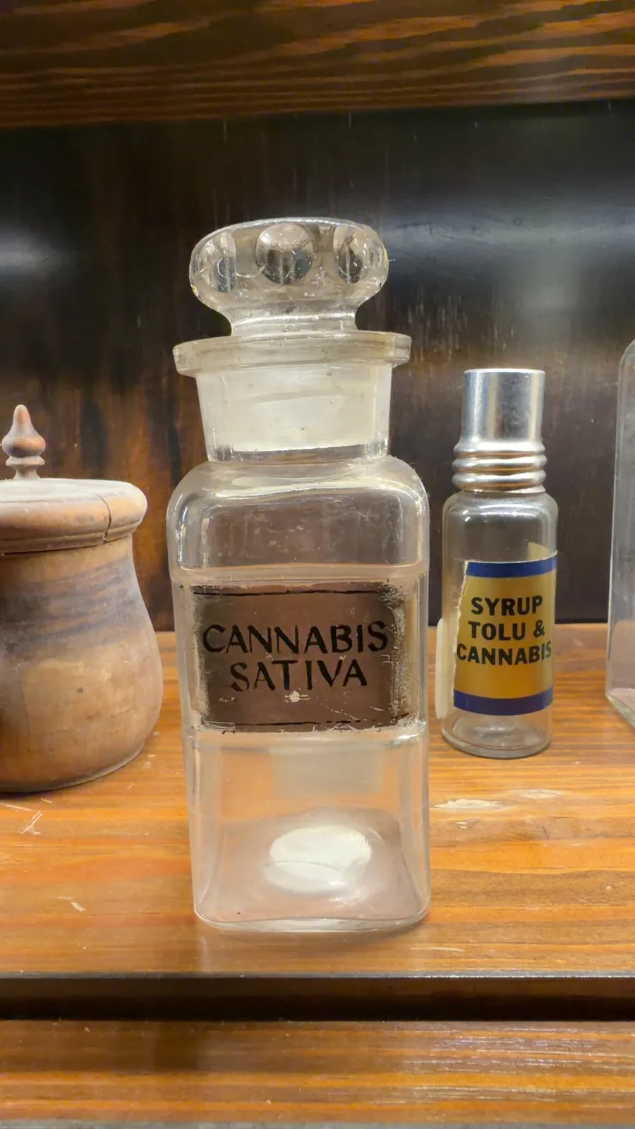 Cannabis Sativa Apothecary Bottle
