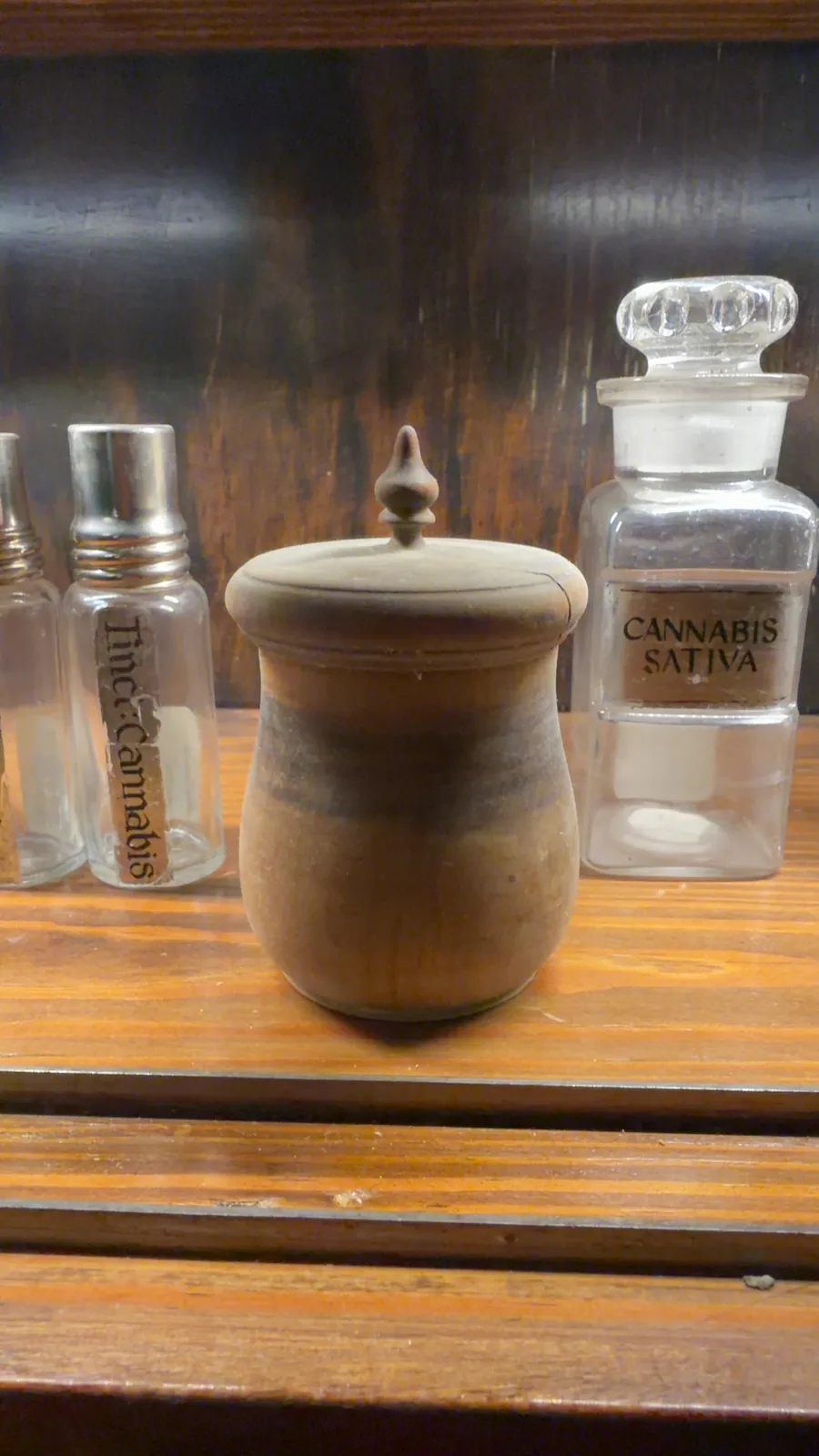 Wooden Apothecary Jar