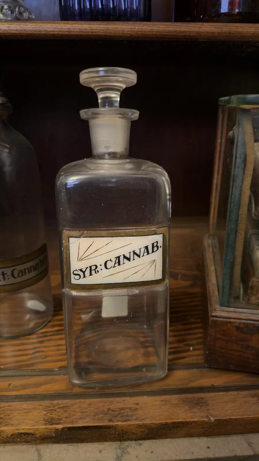 Apothecary Bottle for Syr: Cannab.
