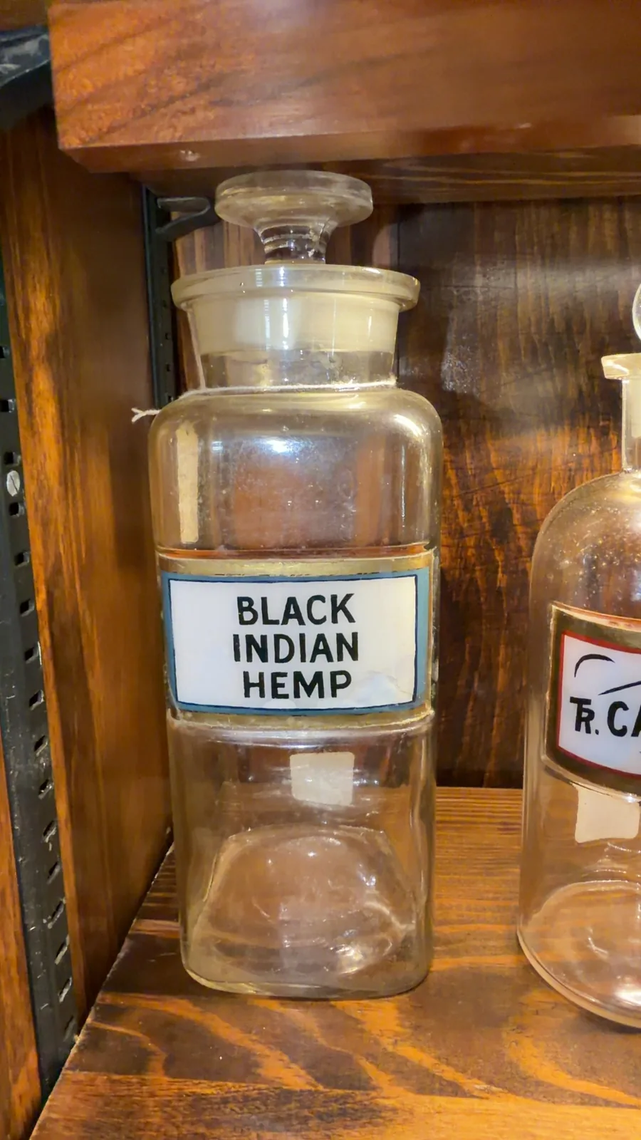 Black Indian Hemp Pharmacy Bottle