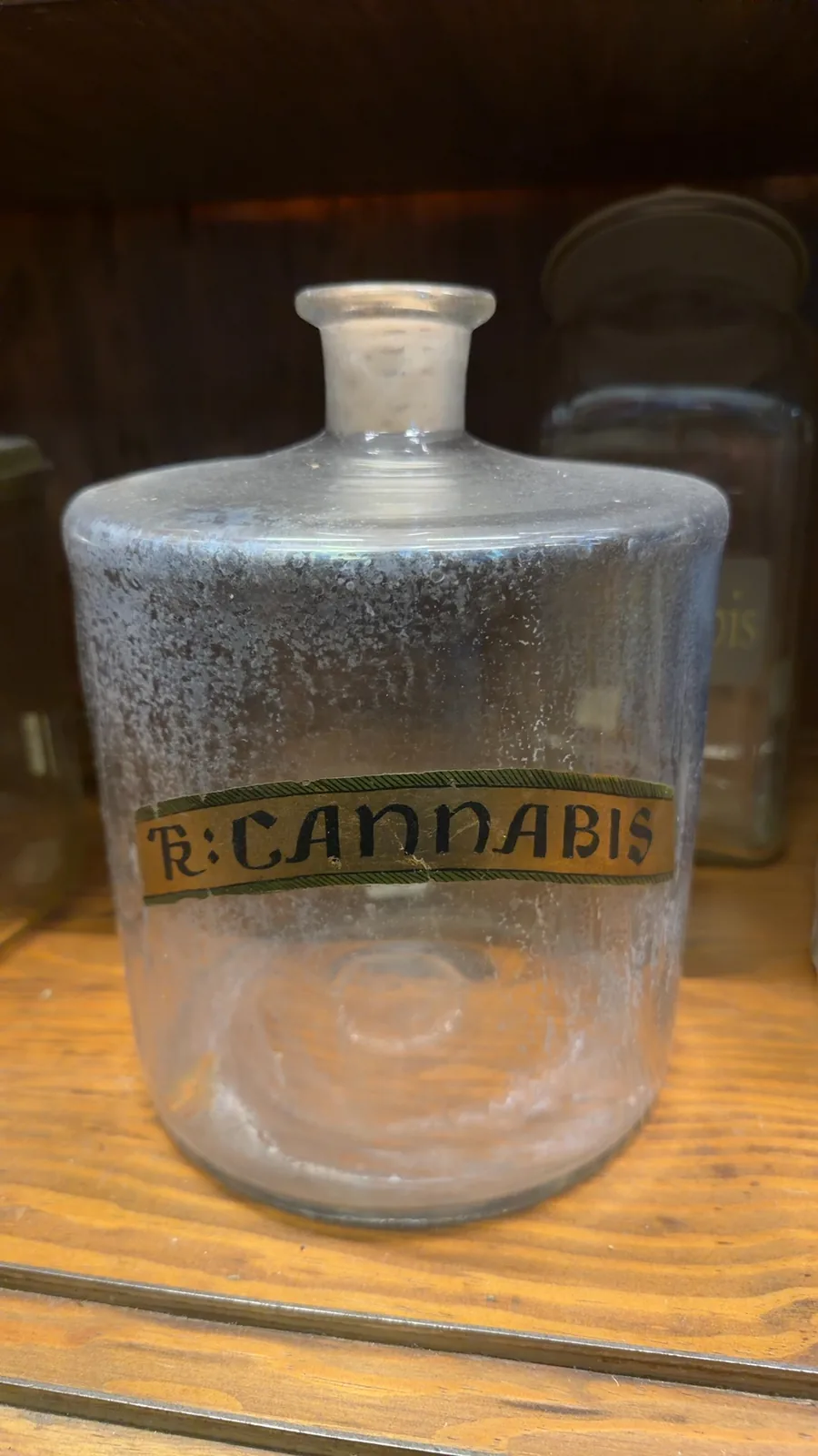 Apothecary jar labelled Cannabis